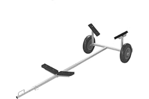 PROPLUS Remorque 245-304 cm - Chariot de Kayak - Canoë - Bateau pneumatique - Remorque Manuelle