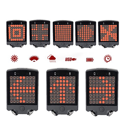 NONMON Fahrrad Rücklicht, Wasserdicht Rücklicht mit Blinklicht und Sicherheit Abstand halten Streifen - 3