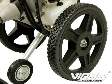 Benzin Kehrmaschine 3 PS Elektrostarter Schneeschieber Motorbesen Schneepflug Schneefräse - 3