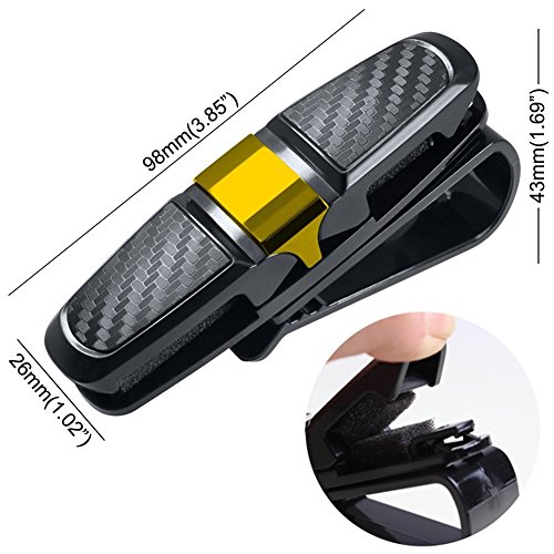 Preisvergleich Produktbild Kasit Multifunktional Brillenetuis Multifunktionaler Brillenclip Glasrahmen des Kohlenstofffaserautos Brillengestelle Kohlenstofffaser Sonnenbrille Clip-Geld