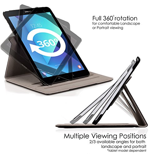 Forefront Cases® Samsung Galaxy Tab S3 9.7 SM-T820 Leder Hülle Schutzhülle Tasche Smart Case Cover Stand – Rundum-Geräteschutz und intelligente Auto Schlaf / Wach Funktion inkl. Eingabestift und Displayschutz - 3