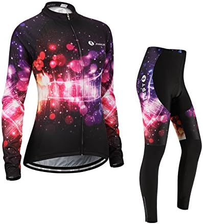 (3D pad)(Type:Set(Fleece) size:XXL) breathable Cycling vest perspiration Jerseys performance Sleeve Jersey windbreaker Long Women Fashion