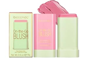 Duoffanny Blush Stick, 3-In-1 Multi Stick for Lip Cheek Eye, Moisturizing Blendable Lightweight Cream Blush Natural Finish Blusher Wand Dewy Skin Tint (#01 Shy Pink)