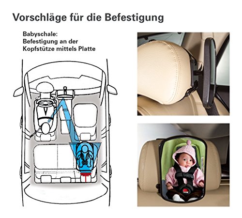 Rücksitzspiegel für Babys mit 2 Befestigungsvarianten | Die Geschenkidee