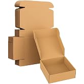 BonKaso 3 Ply Brown Flap Corrugated Boxes for Packaging | 4"x4"x1.5" (Pack of 25) | Cardboard Packing Box for Shipping,Courie