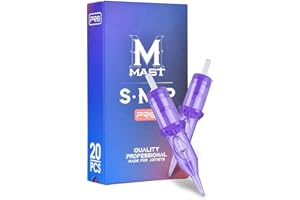 MKD Compatible Mast Tattoo Needles Premium Cartridges Tattoo Needles Sterilised Disposable Cartridges Needles 20pcs for Tattoo Machine Pen (S-PRO-1201RL)