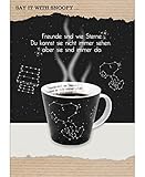 Tasse 'Freunde sind wie Sterne...' Geschenkidee Kaffeebecher