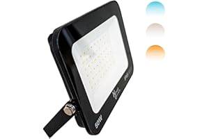 Nova Electricity Proyector LED 50W IP65 para Exterior - Foco Luz Neutra 4000K, Aplique de Pared Impermeable para Jardín y Farolas - Iluminación Segura y Duradera