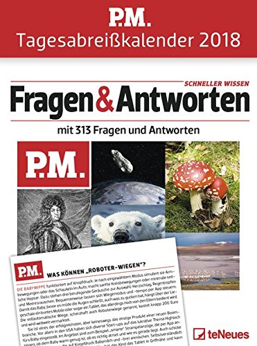 P.M. Fragen und Antworten - Tagesabreißkalender, Wissen, Unterhaltung, Fakten - 11,8 x 15,9 cm