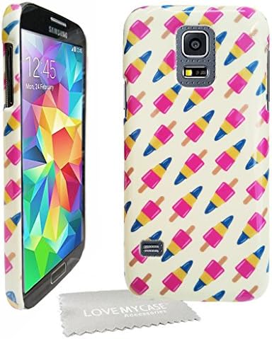 LOVE MY CASE / Retro Rocket ZOOM LOLLY, ice cream Pattern, Sweets, Phone case, Cover, Skin, hard Case For Samsung Galaxy S5 Mini, SV Mini, with Love My Case Cleaning Cloth &amp; Screen Protector