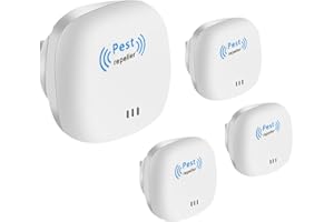TomuTech Ultrasonic Pest Repeller, Mouse Repellent Plug In Indoor Drive Away Mice, Rats, Spiders, Rodents, Powerful Mice Repellent Ultrasonic Plug In for Homes and Offices(4 Pack)