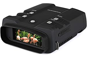 WILDGAMEPLUS Jumelles de Vision Nocturne, écran LCD de 64 Go de 2,7 po, portée de 984 Pieds, télescopes d'extérieur Portables infrarouges HD 1080p, Enregistrement d'images et vidéo IR Jour/Nuit
