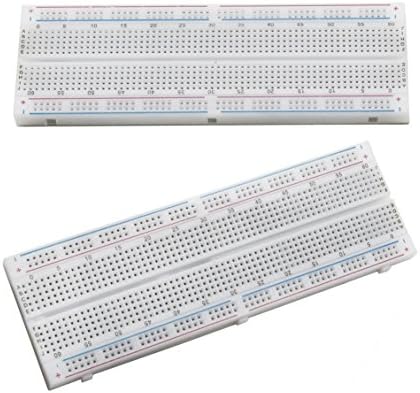 Breadboard Solderless Prototype PCB Board – ALLDE BB-019 (2pcs) 830 Pin with 4 power Rails and Double Sided Tape for Raspberry Pi and Arduino