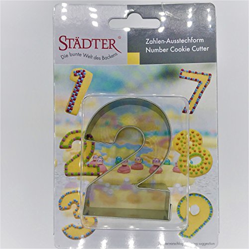 Ausstecher * ZAHL: ZWEI * zum Kekse Backen oder Basteln von Städter // Mottoparty Kindergeburtstag Kinder Geburtstag Feier Fest Party Motto Ausstechform Ausstechformen Lernen Geburtstag Mathe Schule Keks