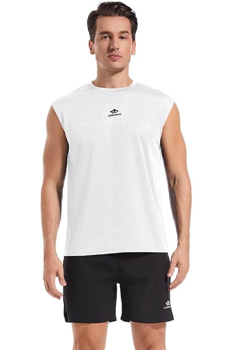 Canotte Uomo Mesh Sportive - Asciugatura Rapida, Senza Maniche, Fitness, Corsa, Bodybuilding, Poliestere - Foto 2