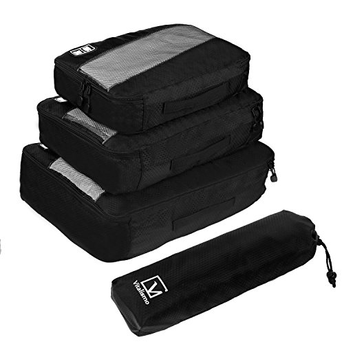 Organisateur-de-Voyage-Lot-de-3-Sacs-de-Rangement-Sac--Bagage-Cube-Voyage-pour-Accessoires-Vtements-Valise-Noir