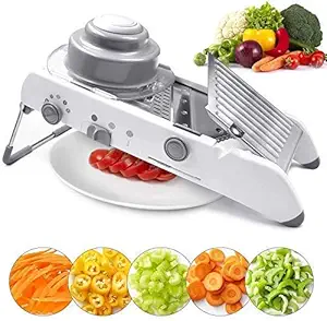 Aasharo store Adjustable Multifunctional Manual Mandoline Slicer Stainless Steel Vegetable Fruits Onion Tomato Slicers Cutter- Chopper and Grater for Kitchen Use[Multi]