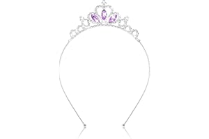 AOZUO AUZUO Prinzessin Krone Tiara, Kristall Tiaras für Frauen Festzug Krone Strass Stirnband Silber Kristall Tiara Haarschmuck für Frauen Geburtstag Hochzeit Halloween Party Weihnachtsgeschenke