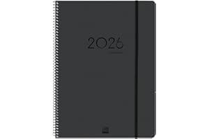 Finocam – Agenda Ikon 16 mois 2025-2026 Semaine sur 2 pages Présentation Verticale Septembre 2025-Décembre 2026 (16 mois) Noir International