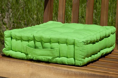 Design Sitzkissen SUN Lime 40x40cm Auflage Sitzauflage Baumwolle Gartenmöbel Auflage Stuhlkissen Innen und Außen - 2