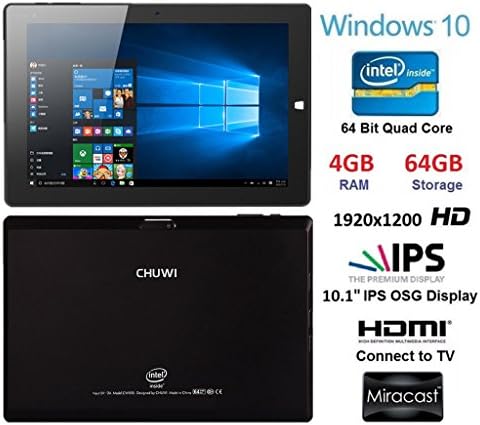 10.1 inch Intel Quad-core Z8300 1.8Ghz CPU Windows 10 &amp; Android 5.1 Dual System Tablet PC 2G RAM/32GB ROM With Full Hd Retina Display 1920*1200 Dual Cameras Windows 10 WiFi Bluetooth Google Play 11" tablet PC Chuwi Tablet PC (10 inch Tablet PC Ultrabooks) This tablet PC does not INCLUDE keyboard