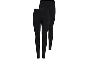 Only Onllive Love New Leggings 2-Pk Noos Damskie Legginsy, Czarny, L