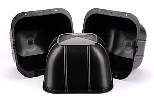 Thermahood - TH125 Pack of 10 - Airtight Downlight Covers for Over Recessed Lights and Downlights - Energy Efficient, Black, 190 x 190 x 125mm