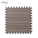 Price comparison product image junjunli Suede Carpet Plush Puzzle Stitching Foam Mat (10 Pieces/Set) Bedroom Full Covered Suede Carpet Plush Puzzle Thicken Thickened Square Tatami Cut and Washed Plaid Stripes