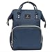 Produktbild TENGGO USB Aufladung Wasserdicht Oxford Baby Windel Wickel Rucksack Mumie Reisetasche-Dunkelblau