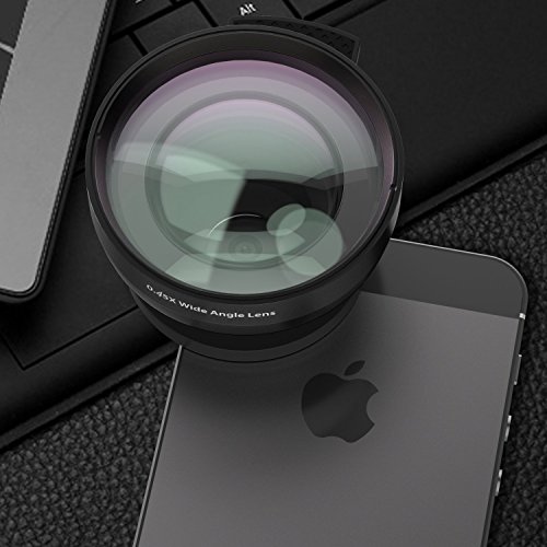 POTOK Lens Kit 2 in 1 Clip On with 0.45X Super Wide Angle + 15X Super Macro Lens For iPhone 6s / 6s Plus, iPhone SE 5/5S/5C/4, iPad,Samsung HTC Sony LG and All Other Smartphones