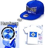 TV-24 Hamburg Armbanduhr + Hamburg CAPI + Hamburger HSV Magnet Pin