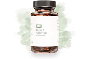 ‎CBDVITAL BY VITRASAN Reishi & Cordyceps Kapseln hochdosiert | Apothekenqualität | Extrakt-Kapseln mit hochwertigen Rohstoffen | 100% vegan | Vitalpilz-Komplex | Für Vitalität, Kraft und Ausdauer | 60 Kapseln