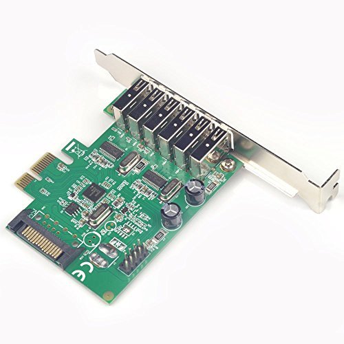 USB 2.0 PCI-Express card (6 external Ports and 2 internal Ports) with SATA power connector - 3