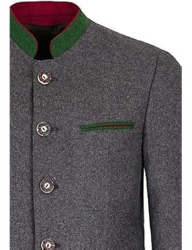 Herren Tofana by Lodenfrey Trachten-Janker schmal geschnitten grau, Grau,