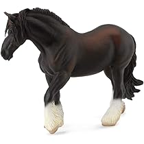 Collecta Caballos Bay Clydesdale Stallion Figura De Juguete De Vinilo