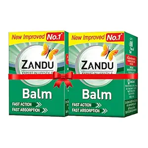 Zandu Balm | Effective relief from Headache, Body Pain, Sprain and Cold | No. 1 Ayurvedic Balm for Quick Pain Relief, 50ml (Pack of 2)