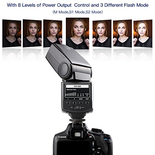 Photoolex Flash Speedlite FK300 Per Canon, Nikon, Sony E Altre Reflex – Potente E Compatto Con Filtro Colori