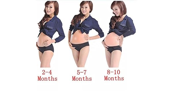 8 months pregnant small belly