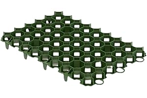Gutta GuttagardenEco grigliato salvaprato, Rete salvaprato per Pavimento Giardino carrabile, 56x38cm (5 Pezzi, Verde)