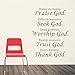 Produktbild Wall'S Angelegenheit Praise God Thank God abnehmbarer Vinyl-Wandaufkleber für Home Decor Wandsticker/Wandaufkleber Christian DIY, Vinyl, braun, Large Size