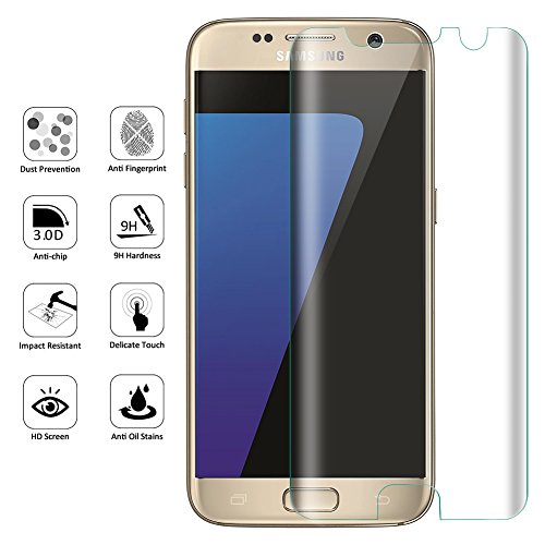 Samsung Galaxy S7 Edge Panzerglas Schutzfolie,(Nicht für Samsung Galaxy S7) BtDuck HD Ultra Klar Transparent 9H Härtegrad [Kratzfest][Hohe Transparenz] [Fingerabdruck-frei][Blasenfrei] [Anti- Fingerabdrücke] Vollständige Abdeckung Panzerglasfolie folie Displayschutzfolie Hartglas Gehärtetem Glas DisplayPanzerglas Schutzfolie Displayschutz für Samsung Galaxy S7 Edge – 1 Stück - 2