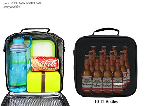 KOSOX Oxford Insulated Lunch Tasche/ Kühltasche / Picknick/ mit Schulterriemen(Schwarz) - 3