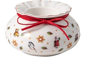 ‎VILLEROY & BOCH Villeroy & Boch – Toy's Delight Teelichthalter Rot und Weiß, Weihnachtsteelichterhalter Porzellan, Weihnachtsdeko Innen, Weihnachtsdekoration, Weihnachten Toys, Premium Porzellan