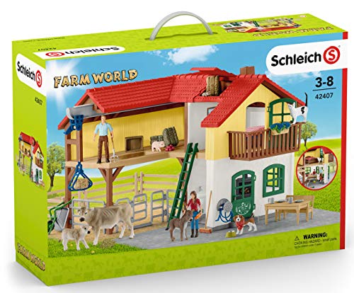 Schleich 42407 Bauernhaus mit Stall und Tieren, Bunt, Large - 8