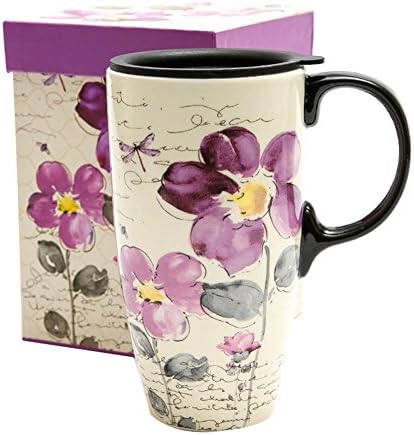 FUJIANAN Mugs with lid gift box hand painted coffee cups ceramic cups office cups