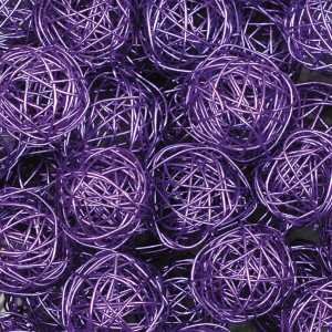 10er Set Drahtbälle - 3 verschiendene Größen - Farbe: violett