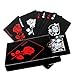 Produktbild Bulary PVC Black Pokers Wasserdichte Spielkarten Black Deck of Poker Karte mit Rose Pattern & Blume Backing Magic Tricks Tool