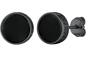 FaithHeart Viking Earrings for Women Men, Sterling Silver Ear Cuffs/Black Onyx Norse Runes Earring Studs - Hypoallergenic Silver Ear Jewelry (With Gift Box)