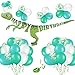 Produktbild Phogary 52PCS Dinosaurier Geburtstag Party Deko Kit: 1 Dinosaurier-Alles Gute zum Geburtstag Banner, 50 Grün & Weiß & Konfetti Ballons mit String - Party Supplies begünstigt