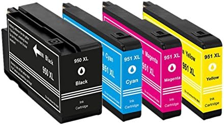 Colortank Compatible 4xInk Cartridges For HP 950XL 951XL OfficeJet Pro 8600 8600+ 8100 8610 8620 8630 (1 Black,1 Cyan,1 Yellow,1 Magenta)